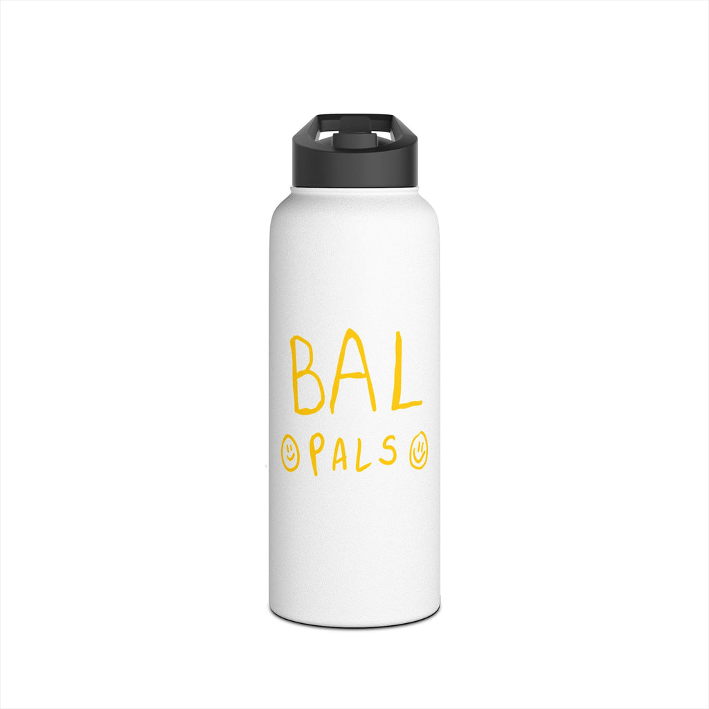 Bal Pals Stainless Steel Water Bottle, Multiple Sizes – White