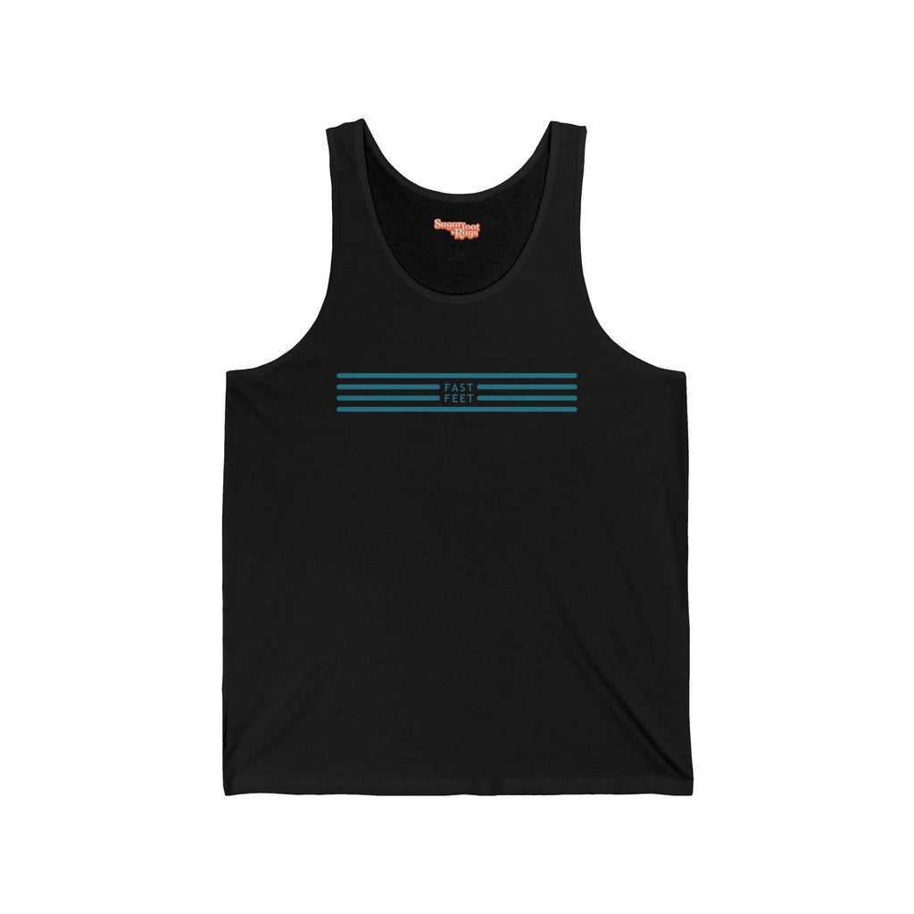 Fast Feet Stripes Tank Top - Black