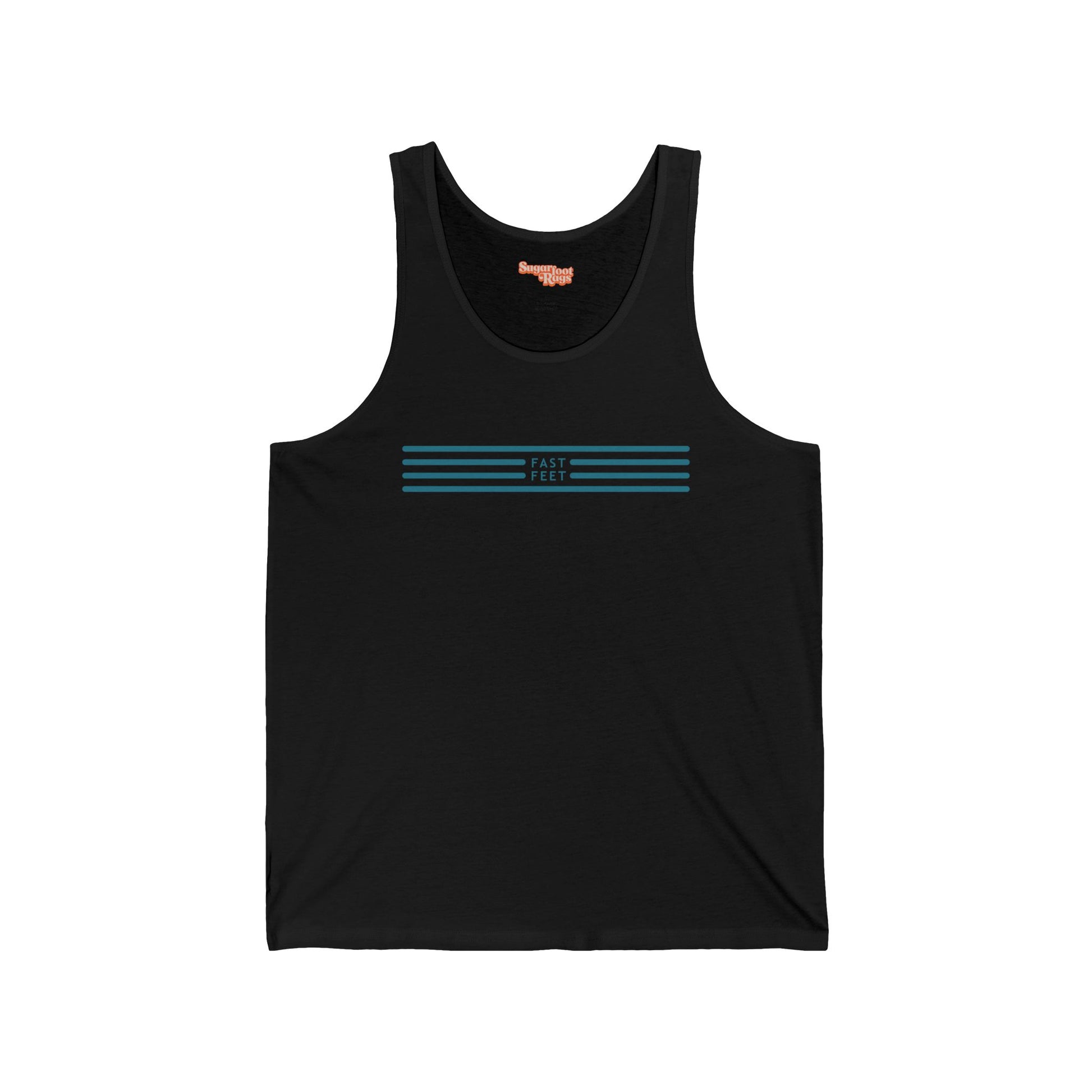 Fast Feet Stripes Tank Top - Black