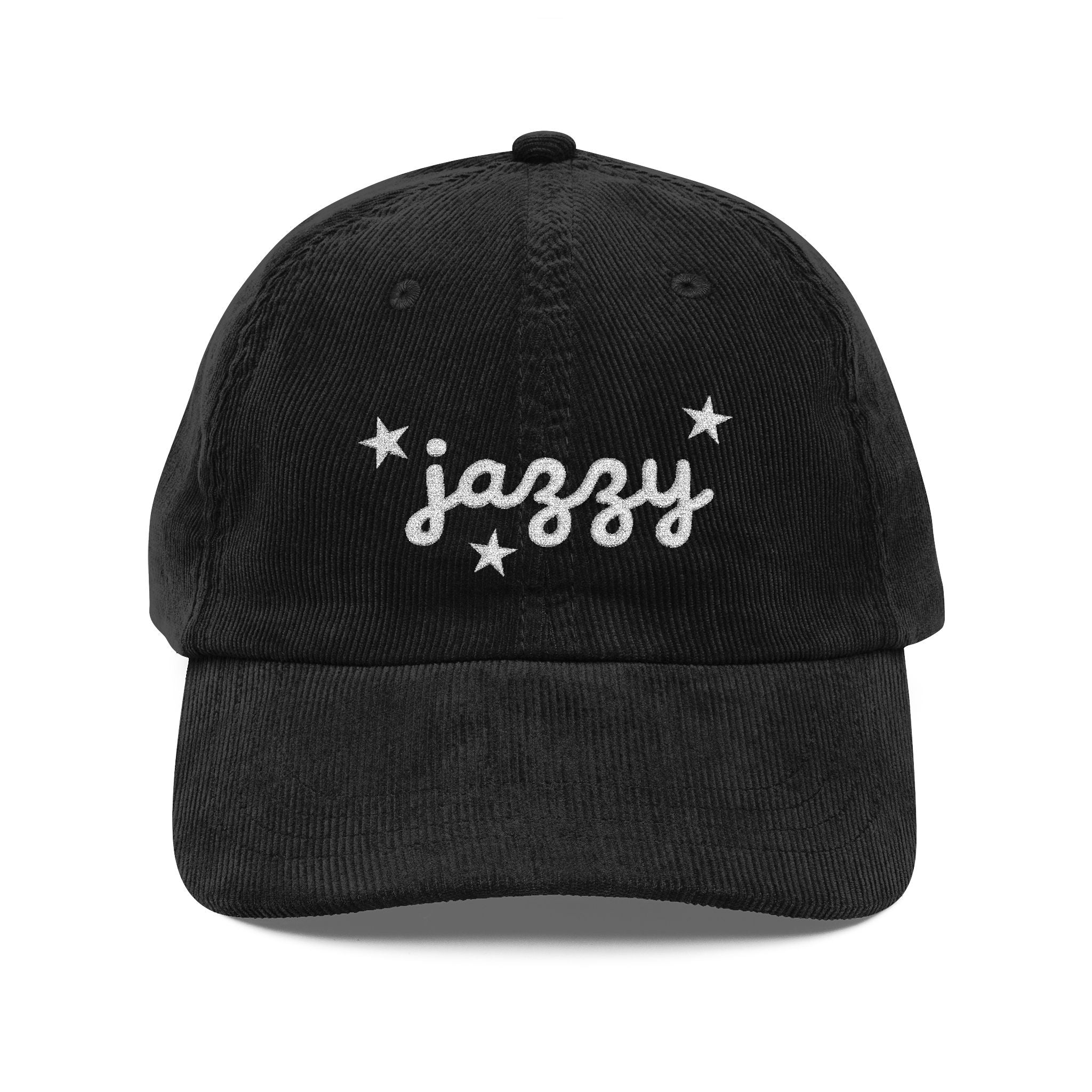Jazzy Stars Embroidered Vintage Corduroy Cap - Multiple Colors