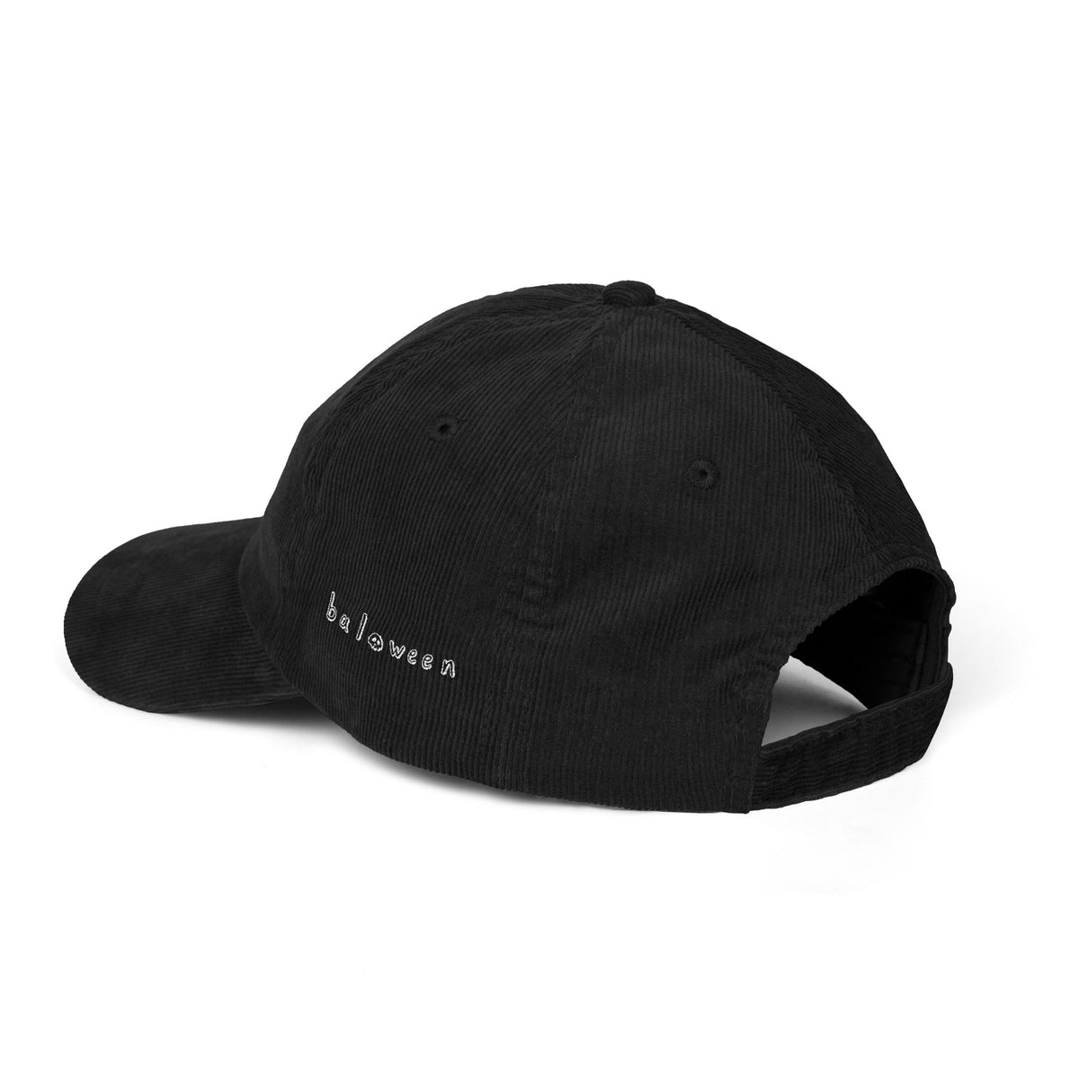 Baloween Bal Pals Embroidered Vintage Corduroy Cap - Black