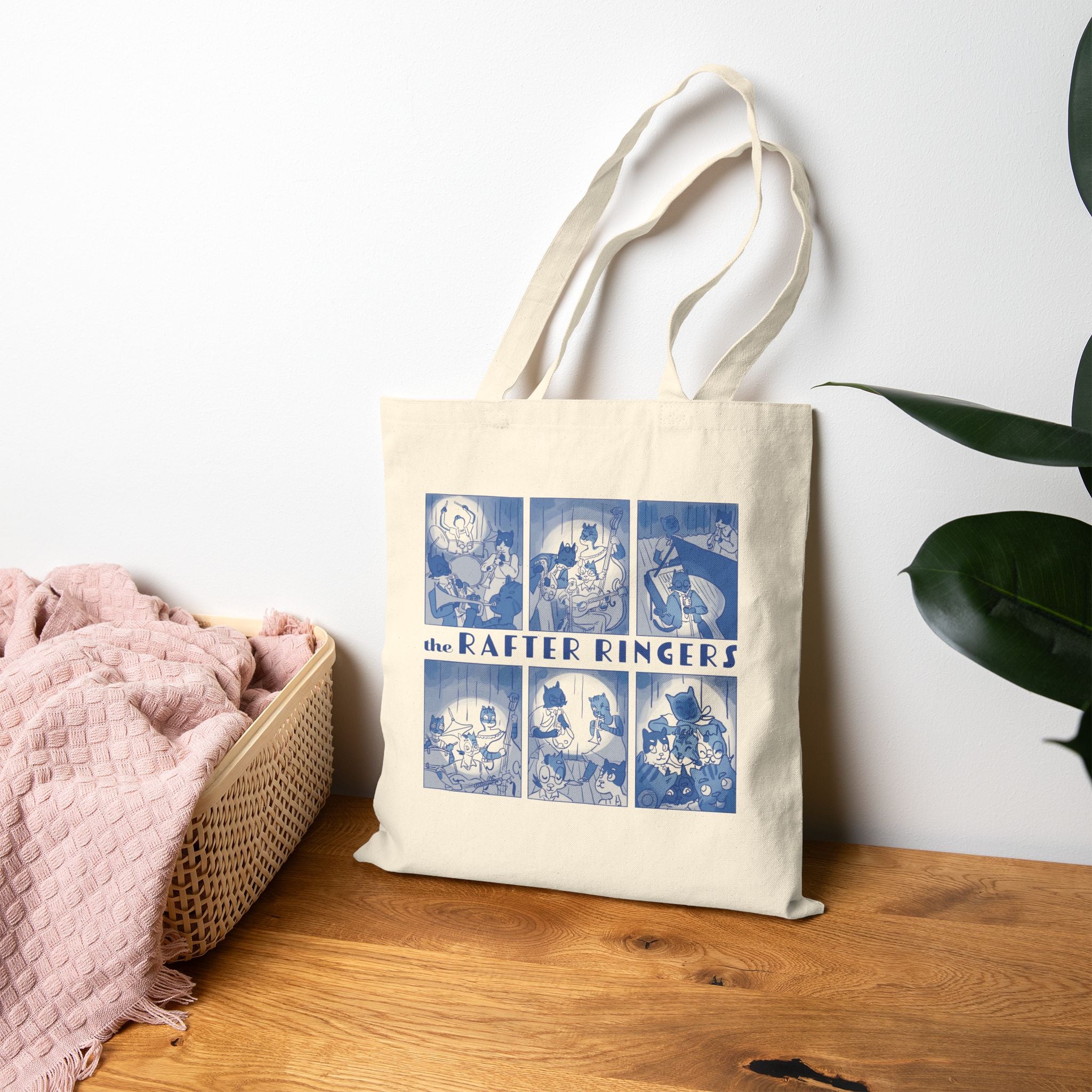 The Rafter Ringers Cotton Canvas Tote Bag - Natural