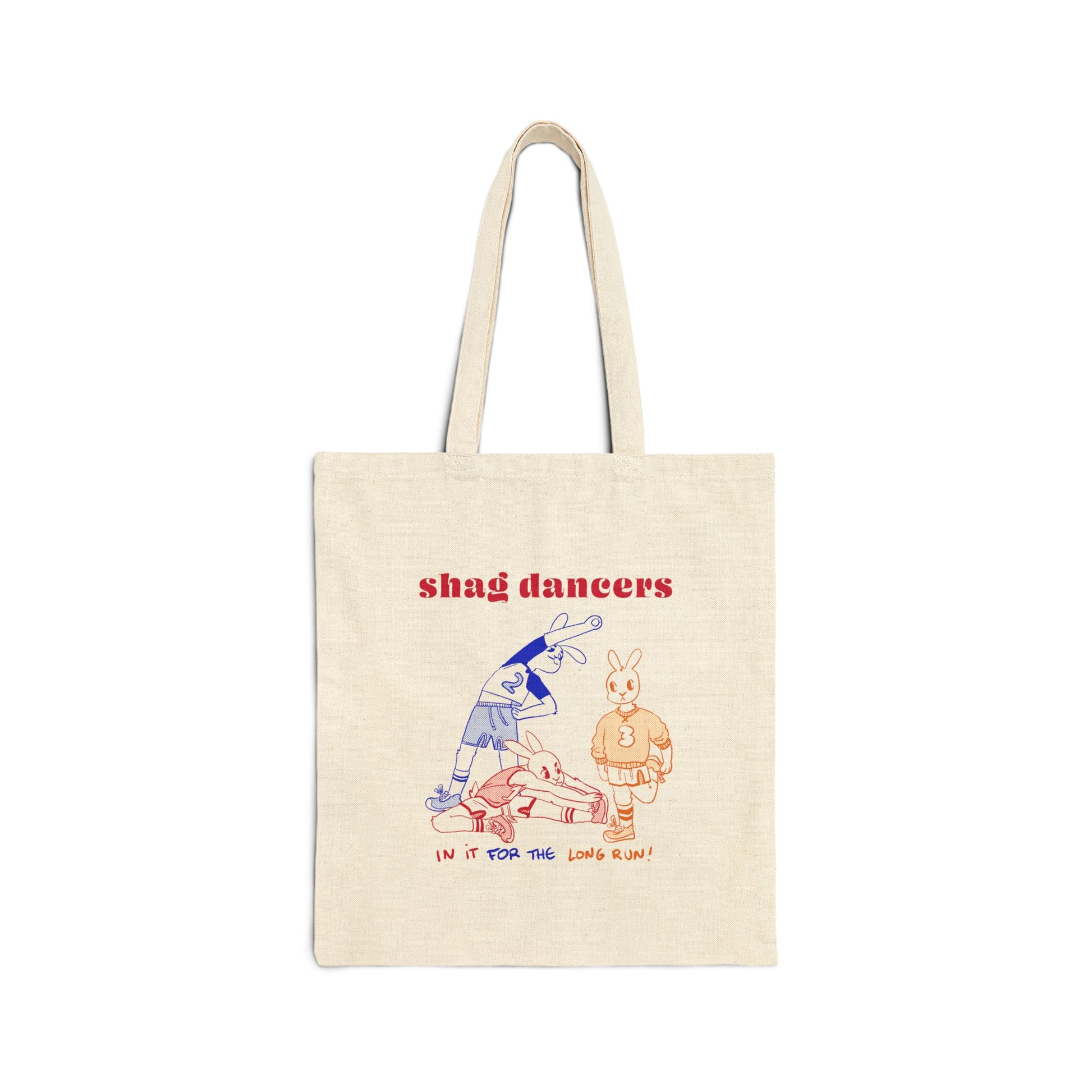 Shag Rabbits Cotton Canvas Tote Bag - Natural