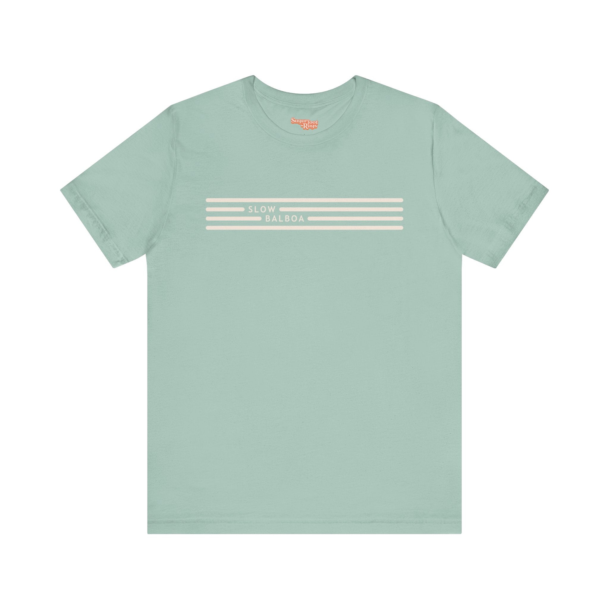 Slow Balboa Stripes T-Shirt - Dusty Blue