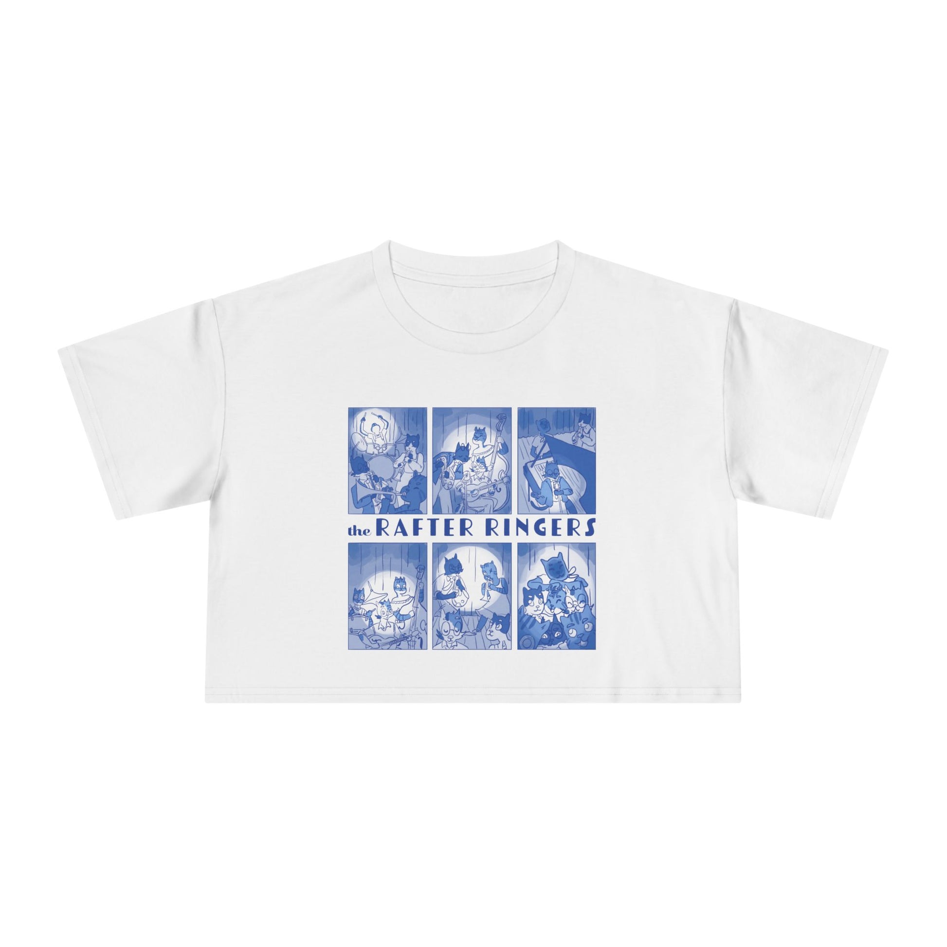 The Rafter Ringers Crop Top - White