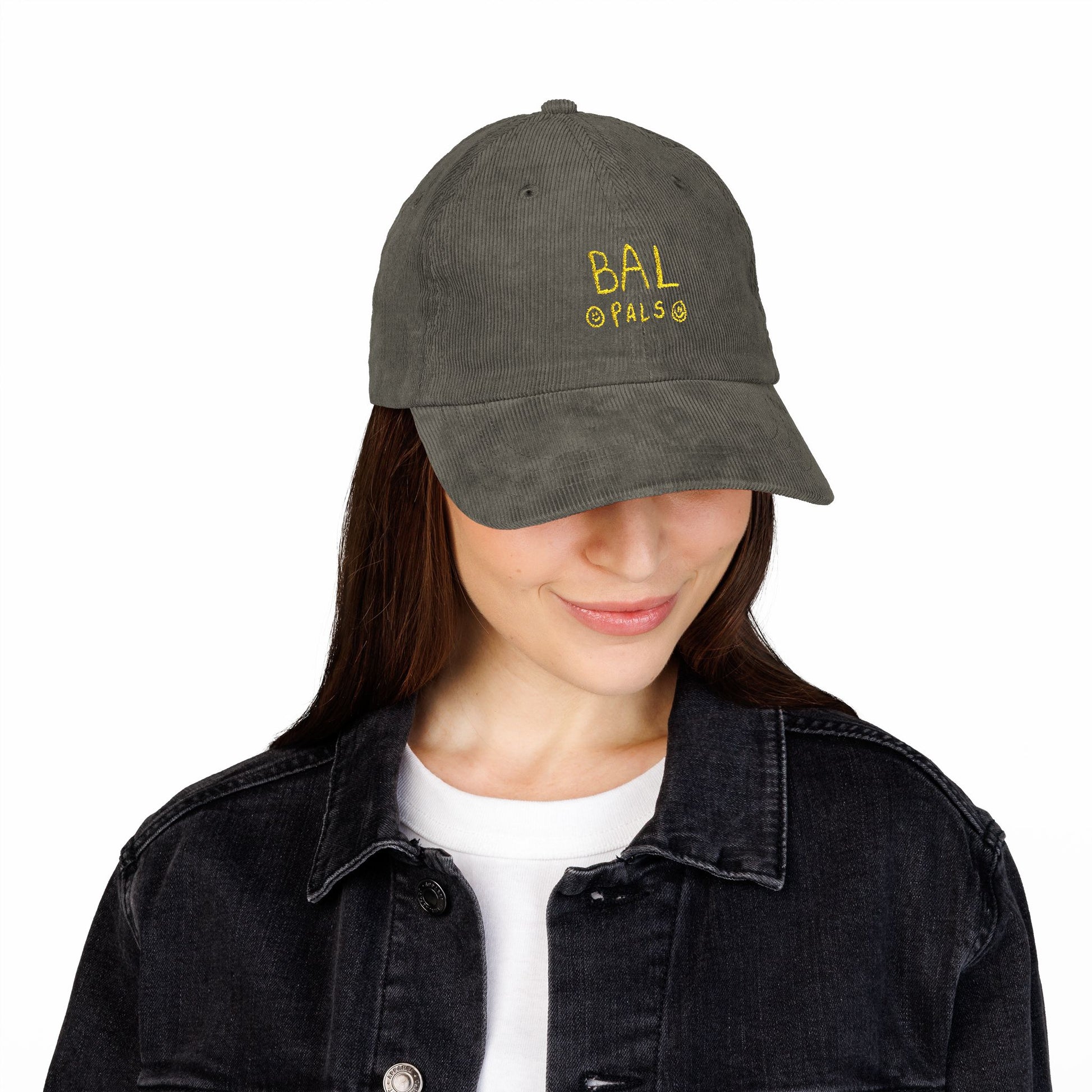 Bal Pals Embroidered Vintage Corduroy Cap - Multiple Colors