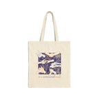 Sentimental Mood Cotton Canvas Tote Bag - Natural