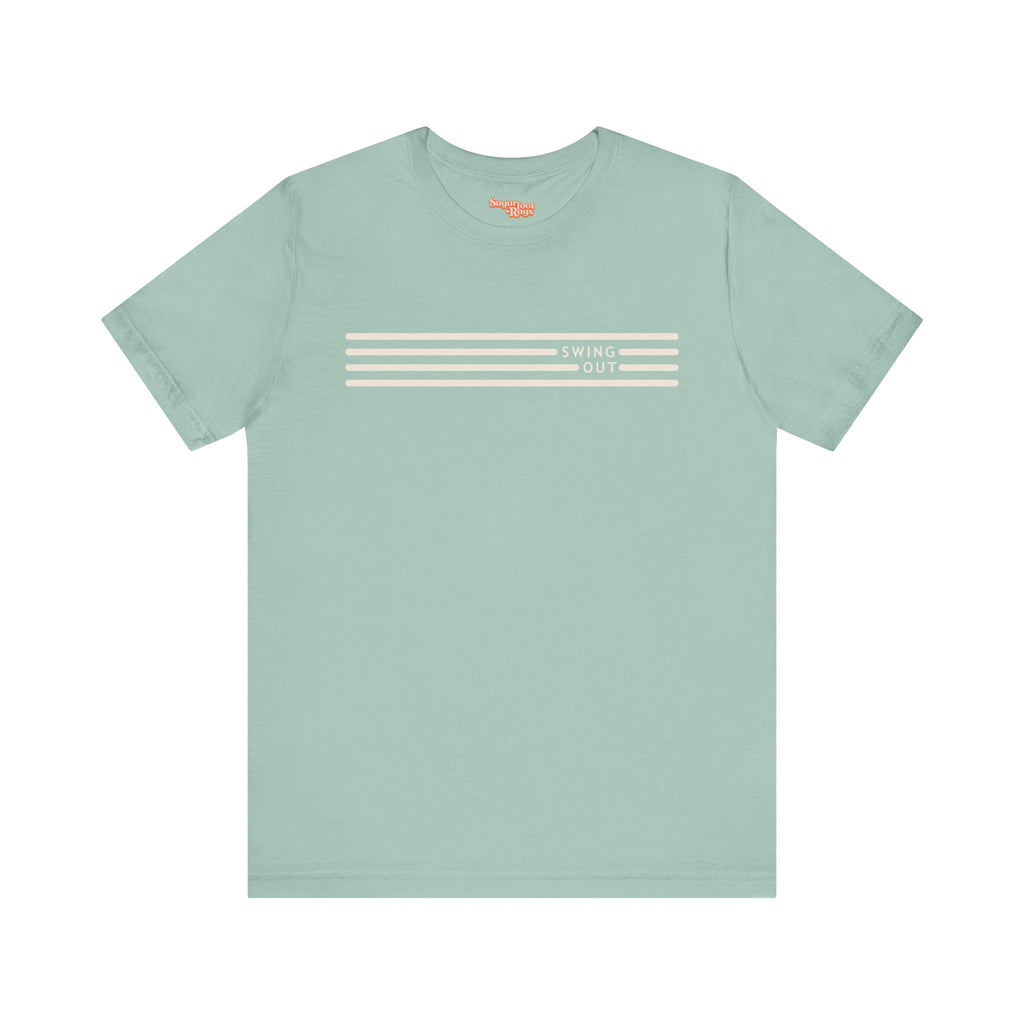 Swing Out Stripes T-Shirt - Dusty Blue