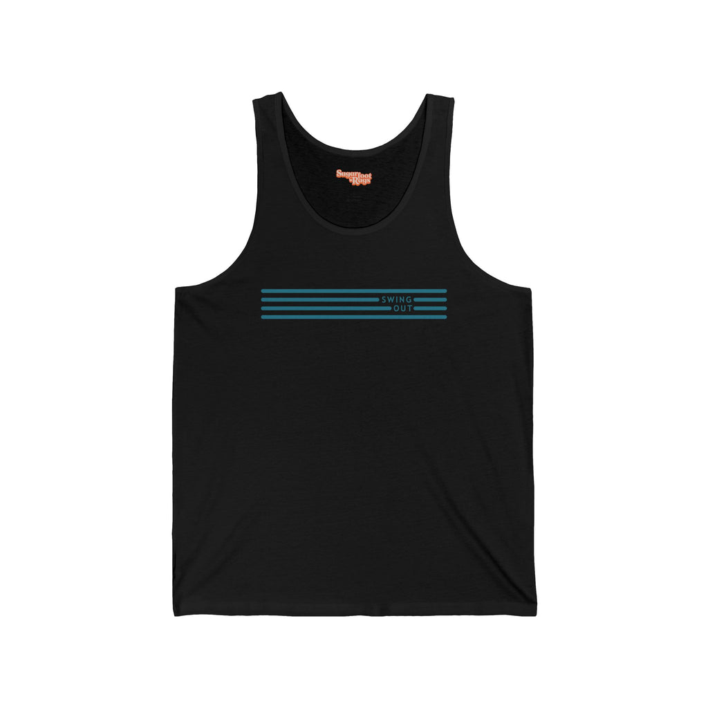 Swing Out Stripes Tank Top - Black