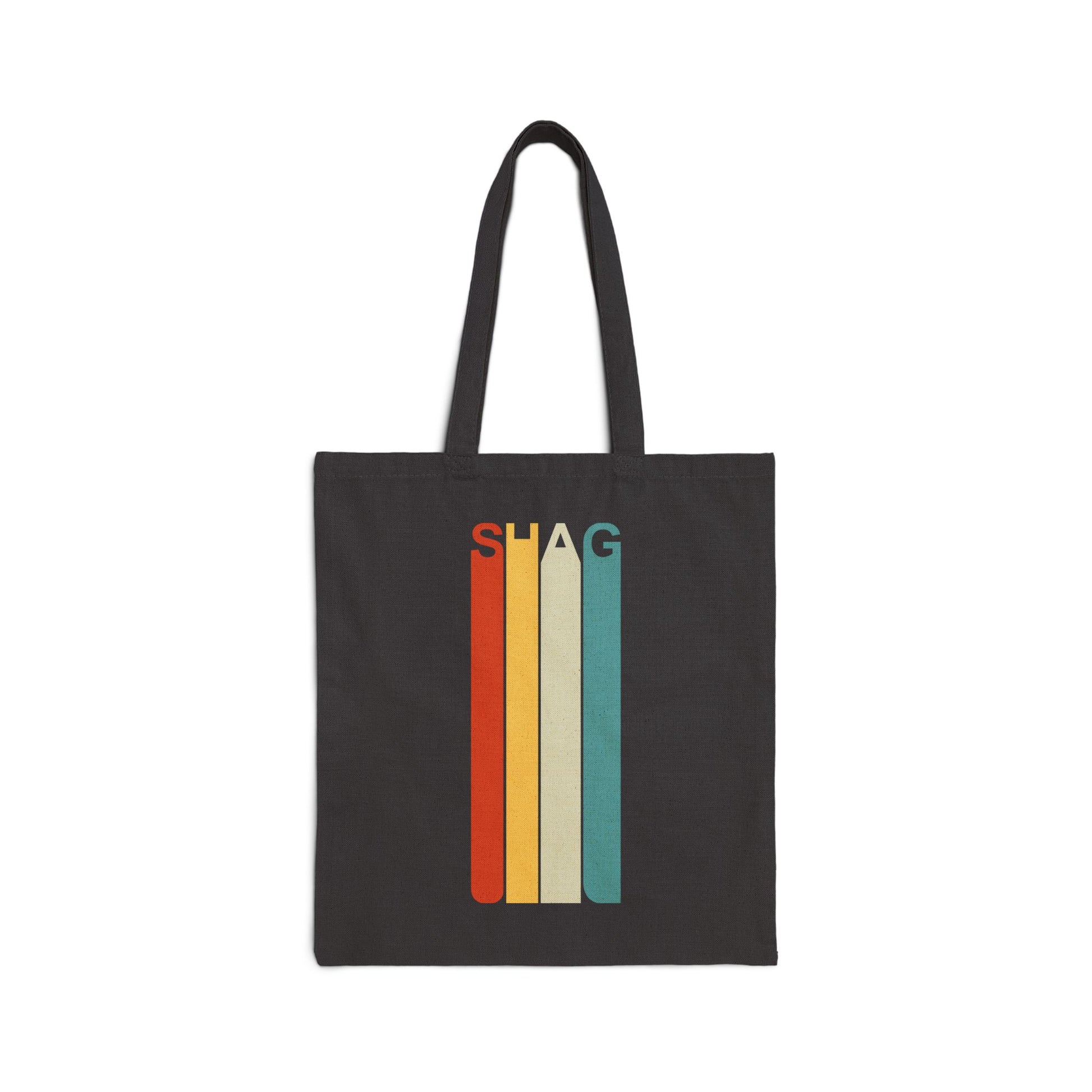 Shag Drag Cotton Canvas Tote Bag - Black