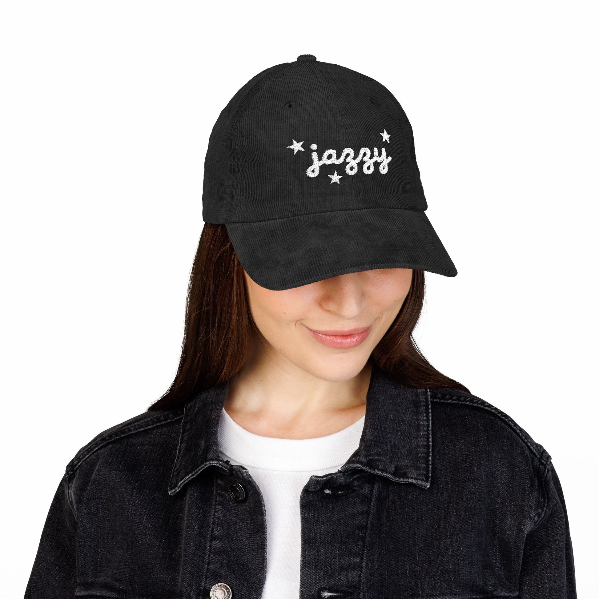 Jazzy Stars Embroidered Vintage Corduroy Cap - Multiple Colors