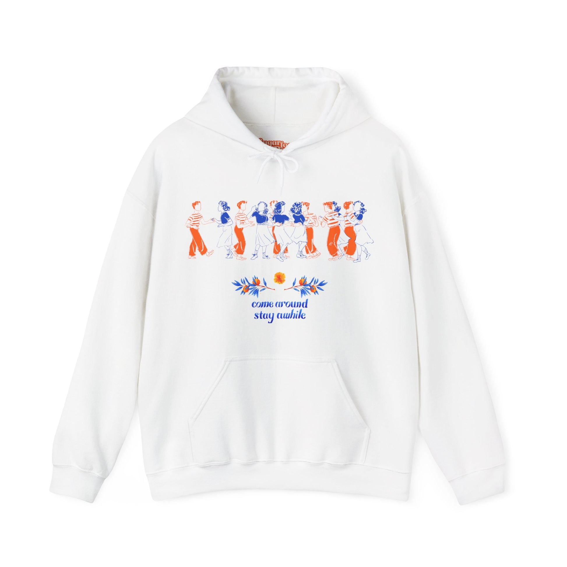 Come Around Stay Awhile Hoodie - White