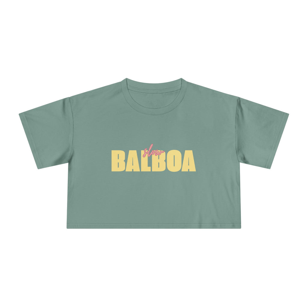 Slow Balboa Crop Top - Sage