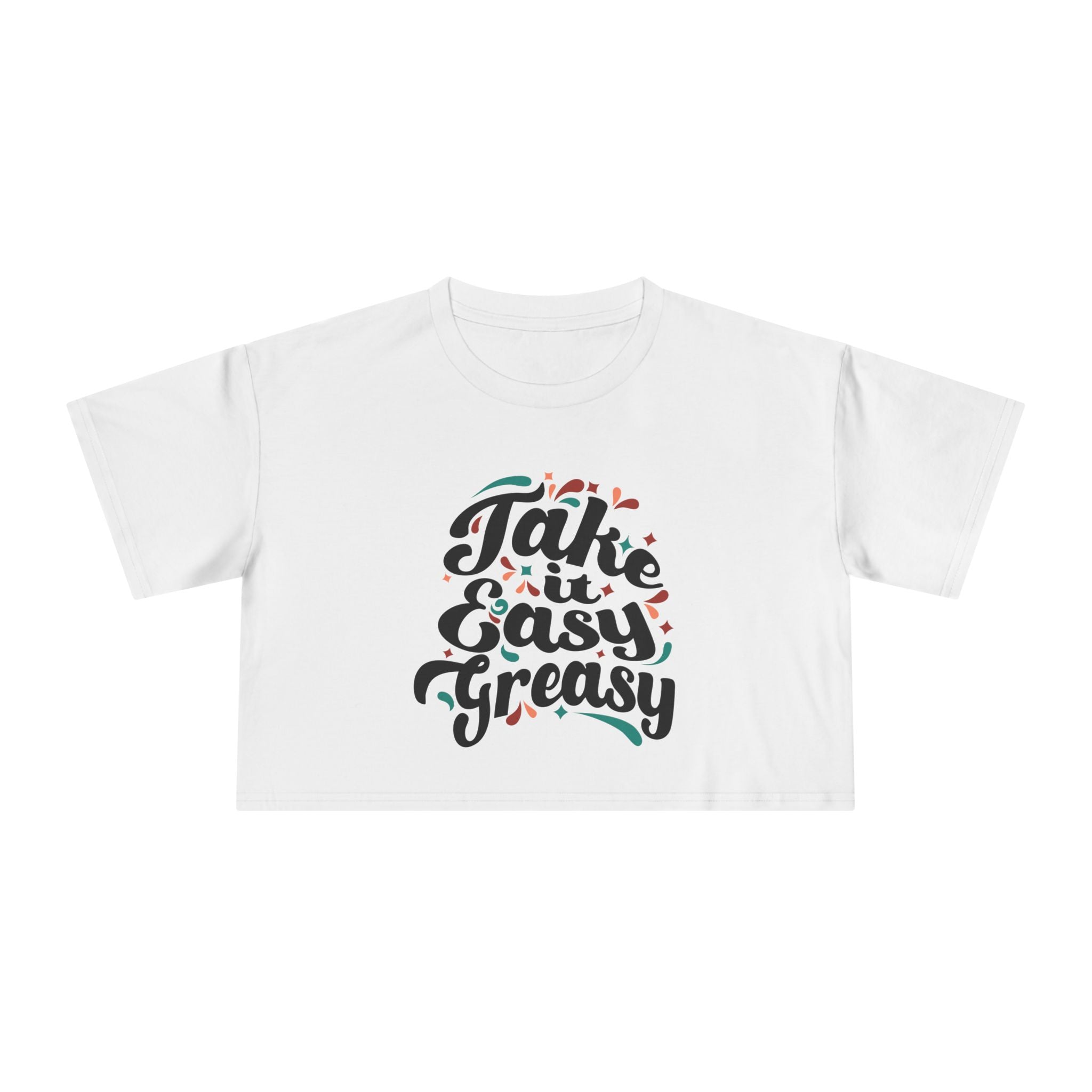 Easy Greasy Crop Top - White