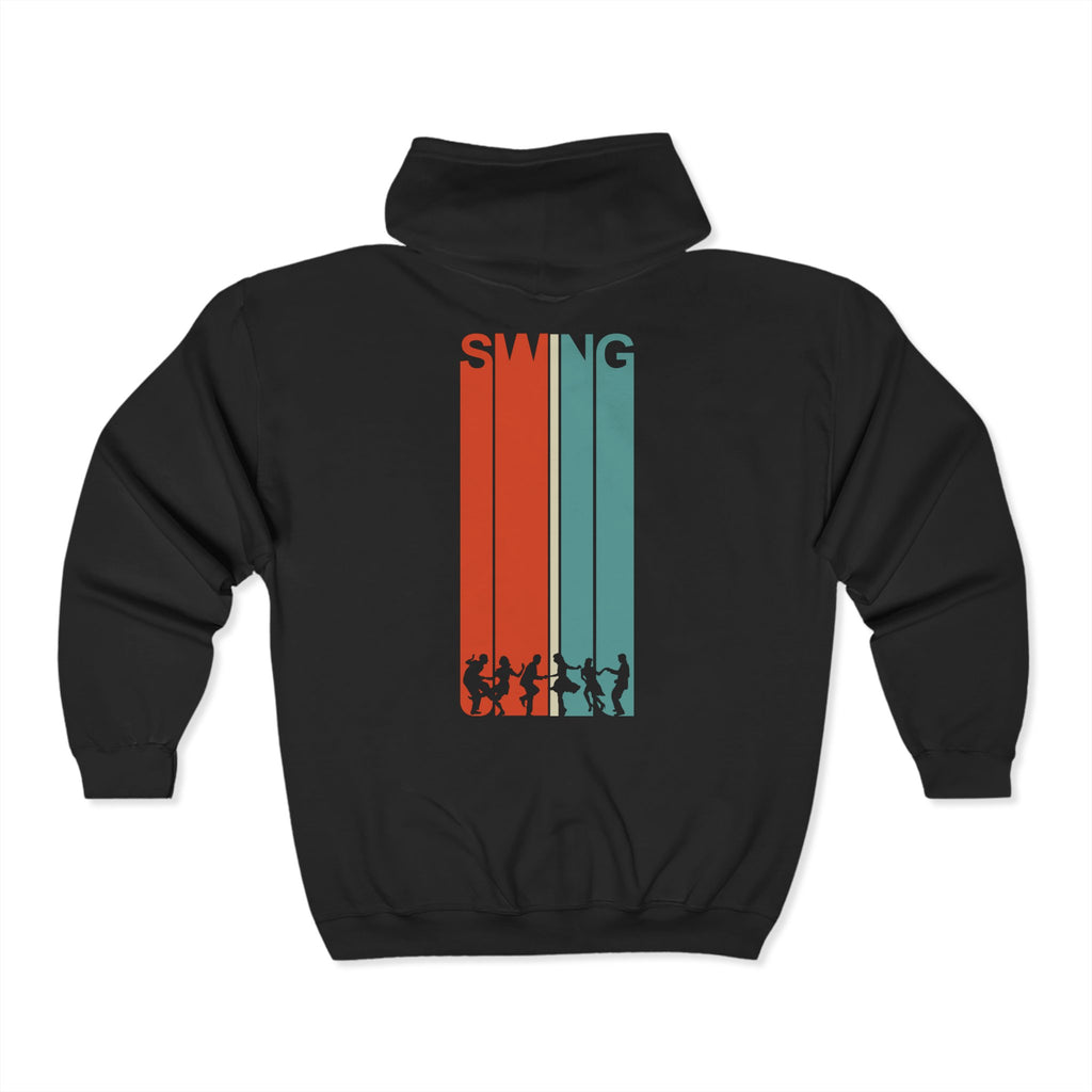 Swing Drag Zip Hoodie - Black