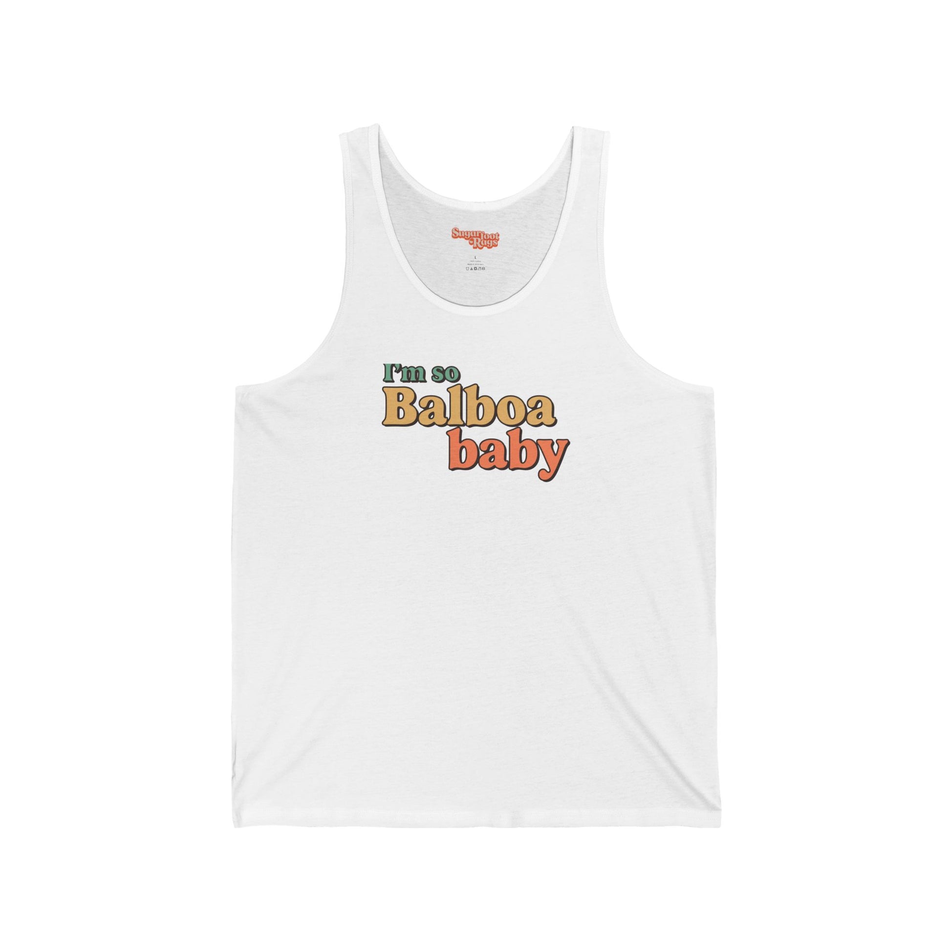 I'm So Balboa Baby Tank Top - White