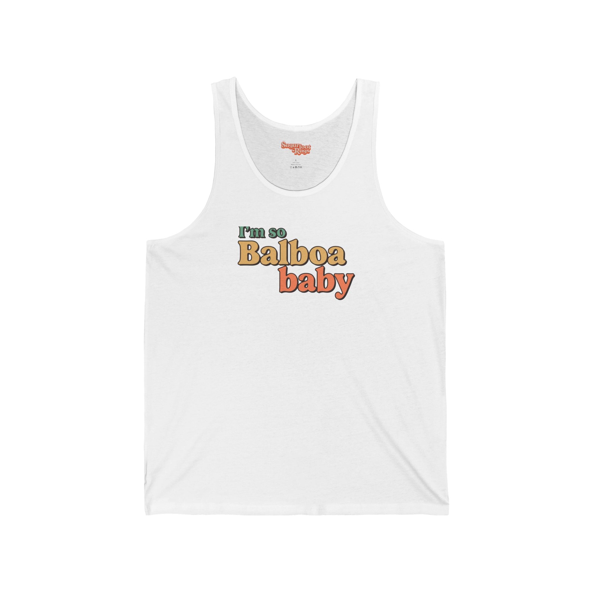 I'm So Balboa Baby Tank Top - White