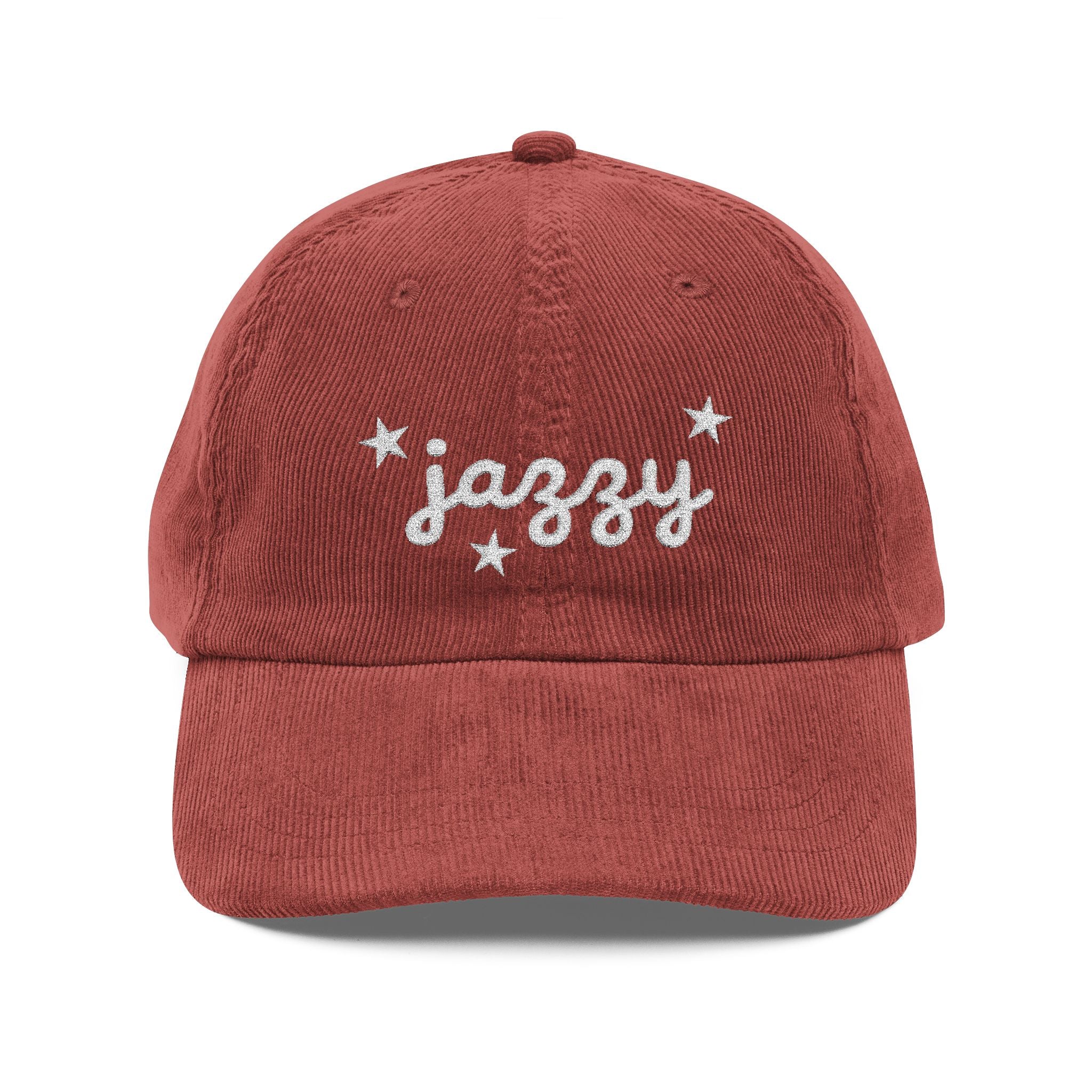 Jazzy Stars Embroidered Vintage Corduroy Cap - Multiple Colors