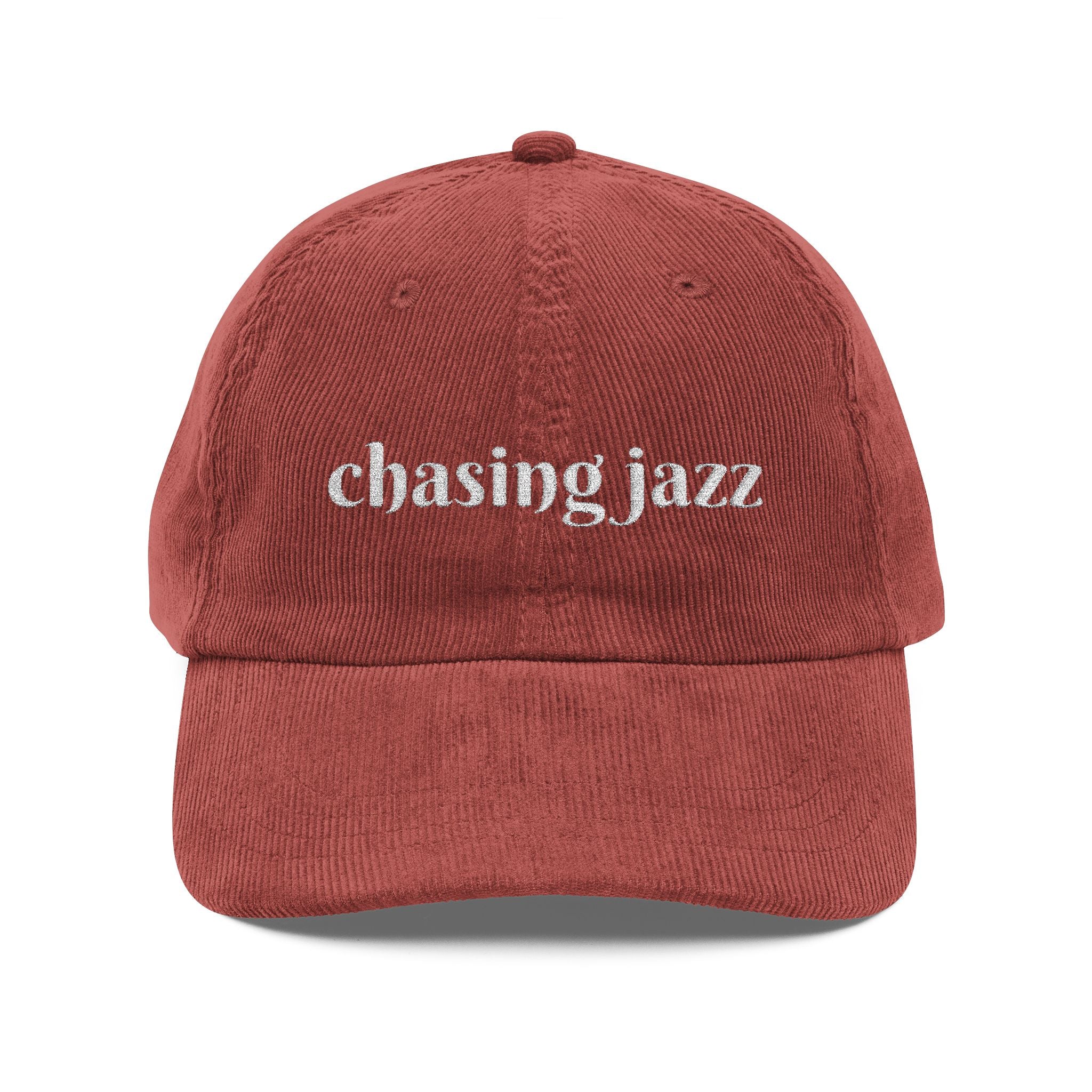 Chasing Jazz Embroidered Vintage Corduroy Cap - Multiple Colors