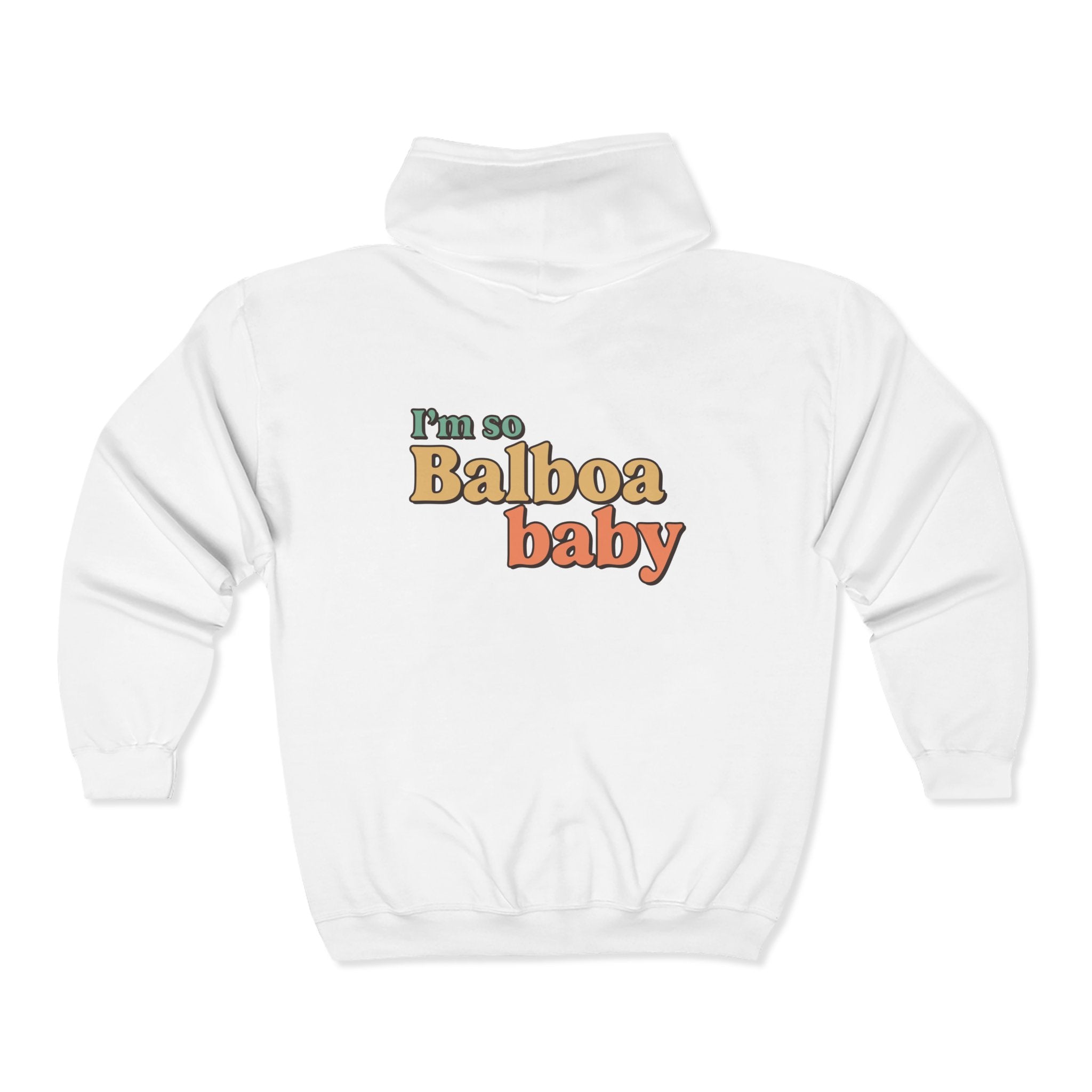 I'm So Balboa Baby Zip Hoodie - White