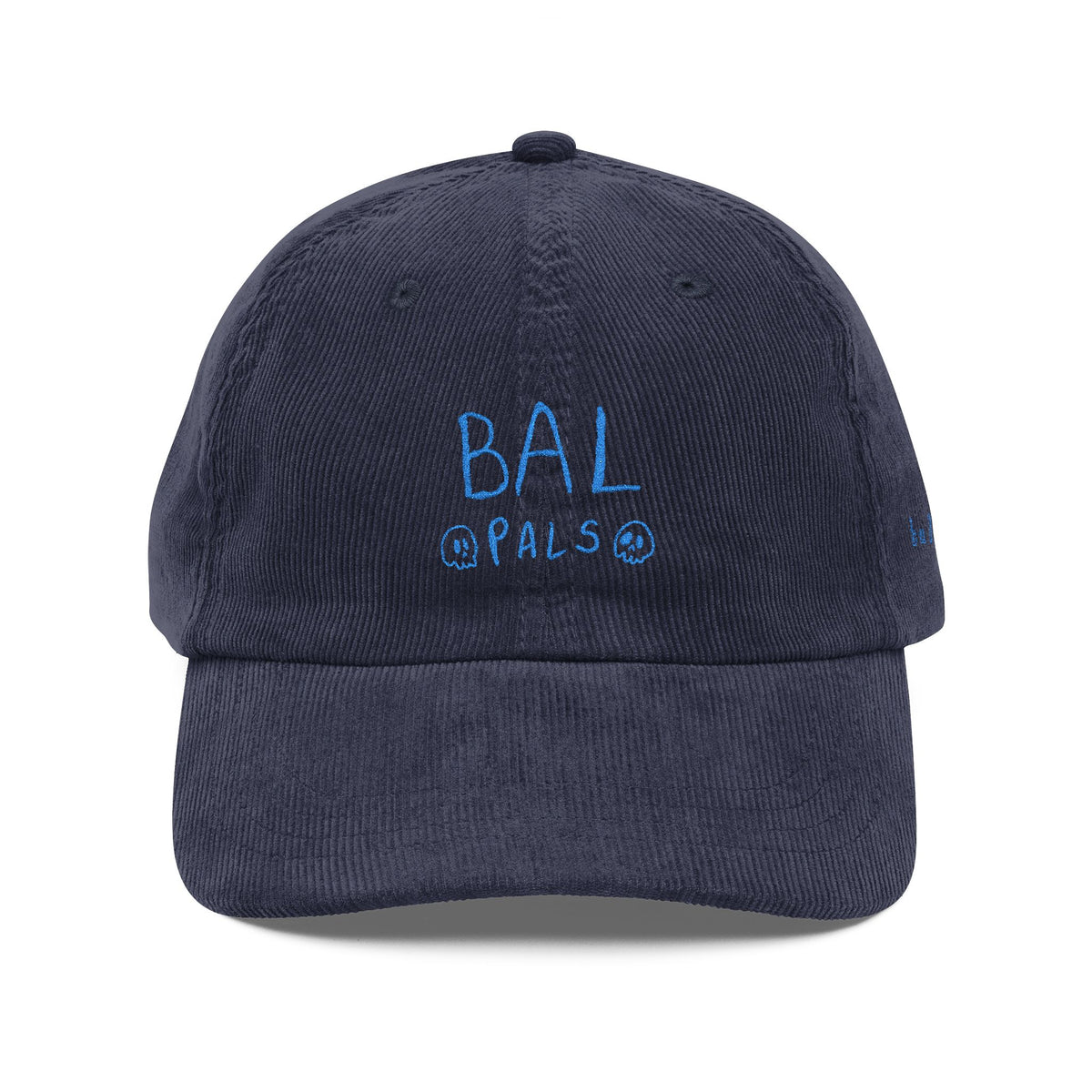 Baloween Bal Pals Embroidered Vintage Corduroy Cap - Navy