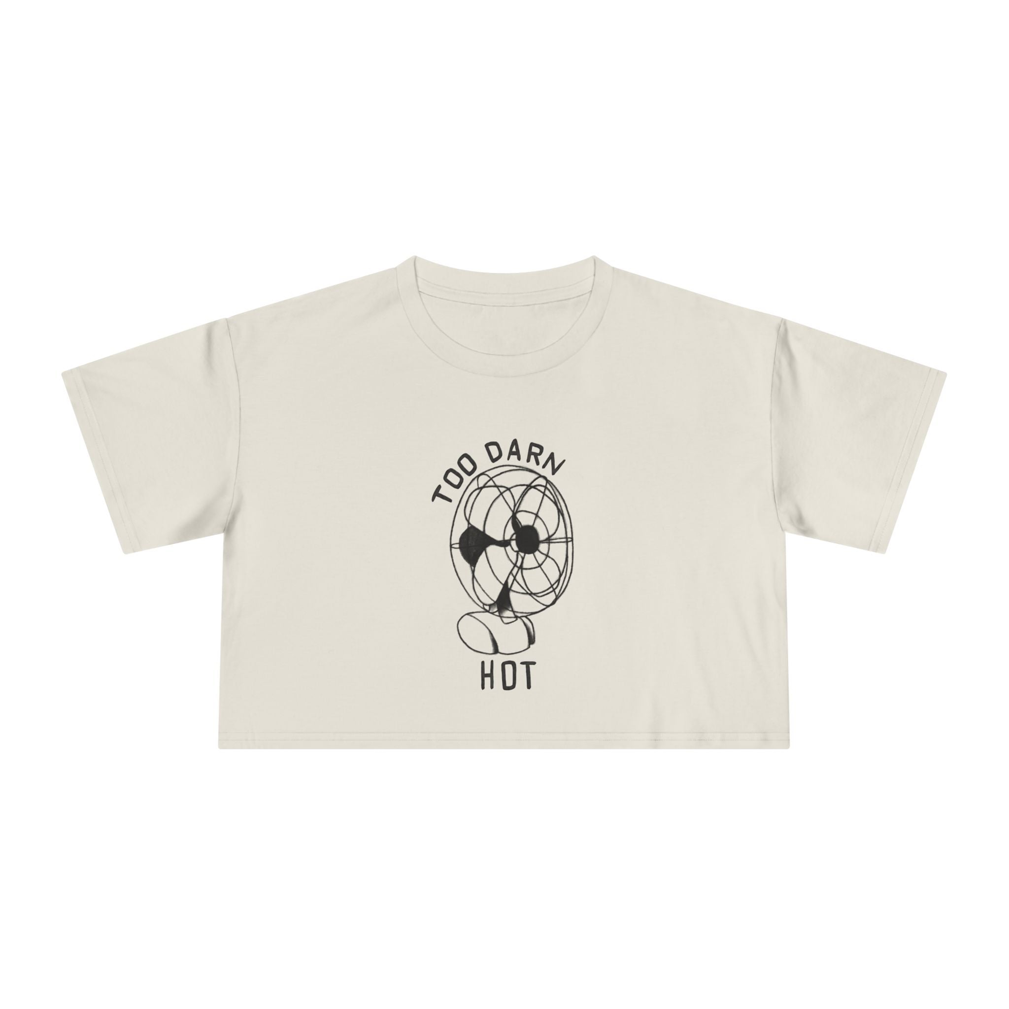 Too Darn Hot Crop Top - Ecru