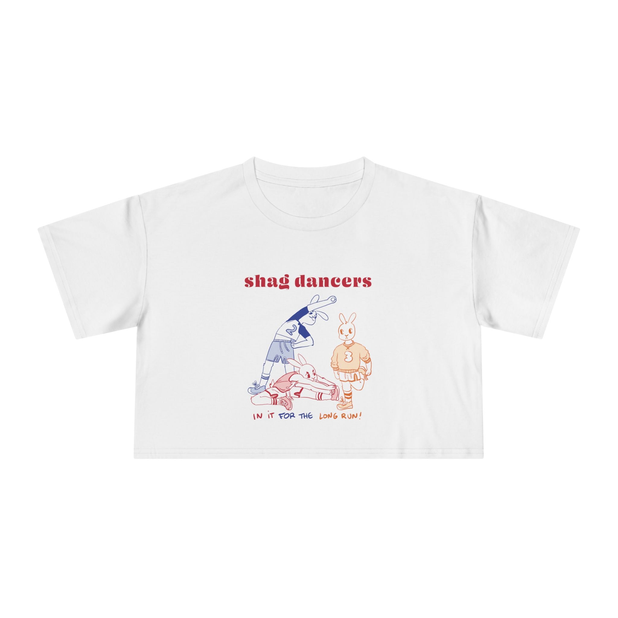 Shag Rabbits Crop Top - White