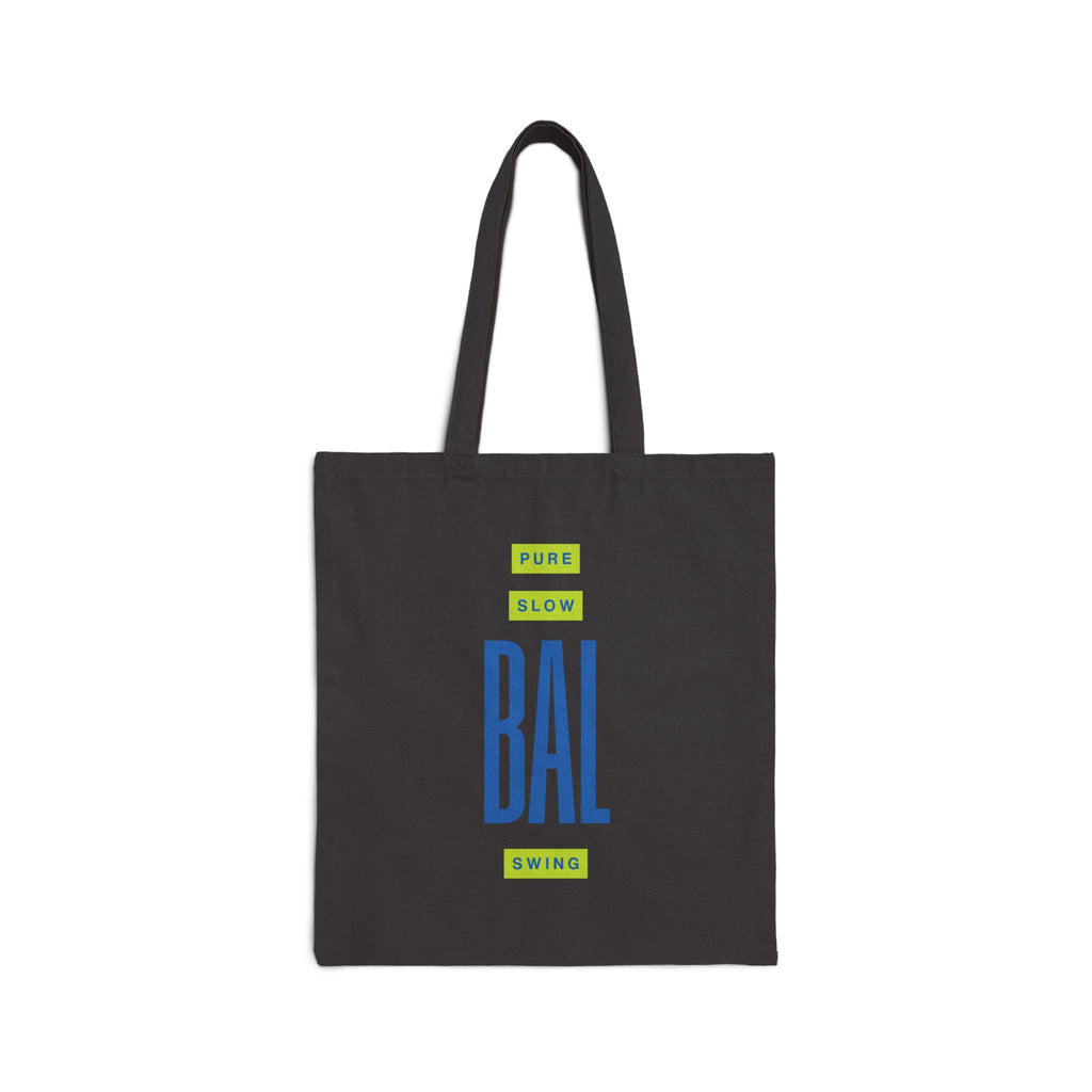 Pure Slow Bal Swing Cotton Canvas Tote Bag - Black