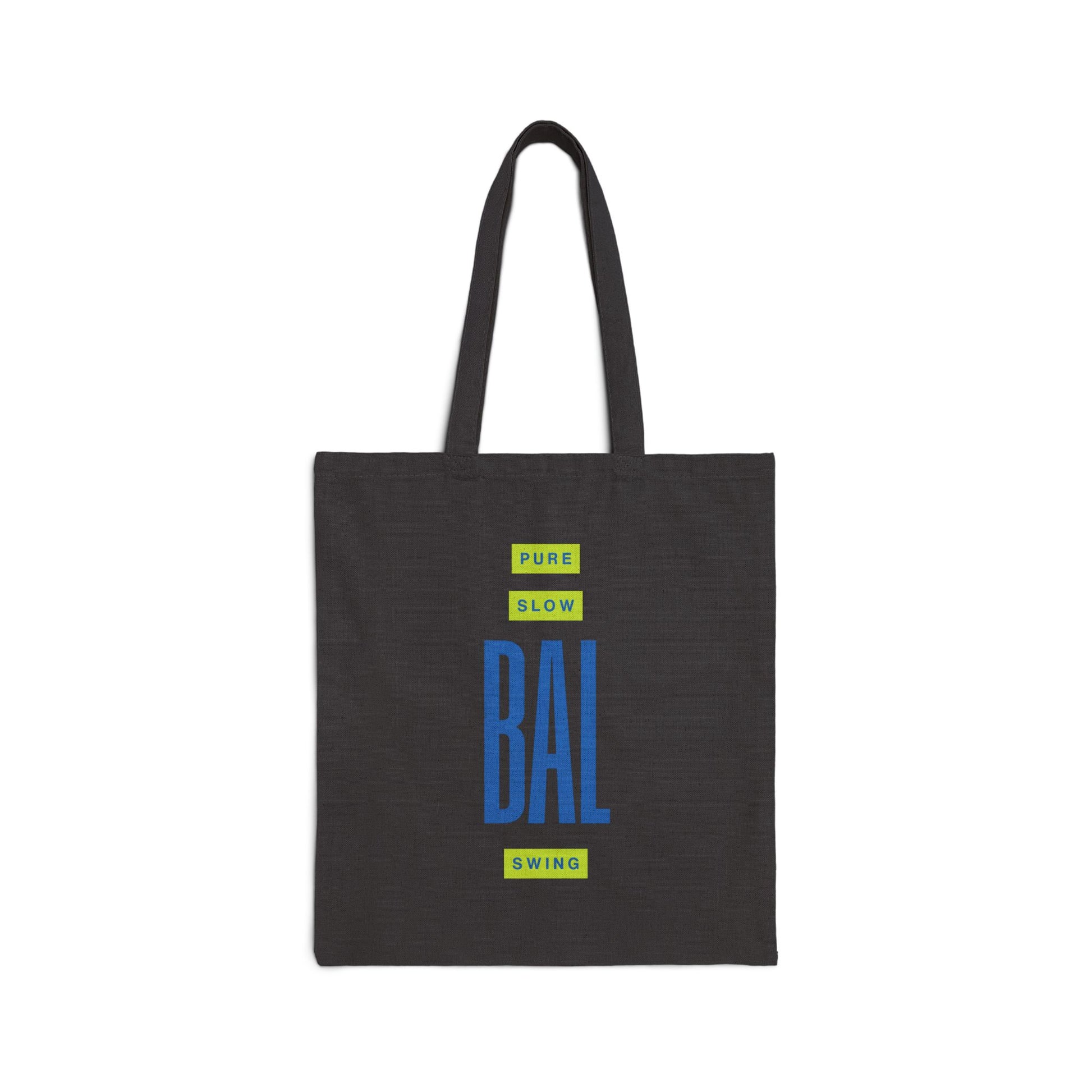 Pure Slow Bal Swing Cotton Canvas Tote Bag - Black