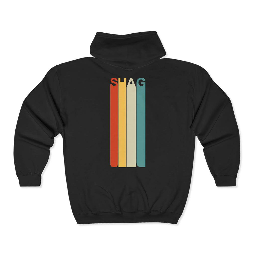 Shag Drag Zip Hoodie - Black