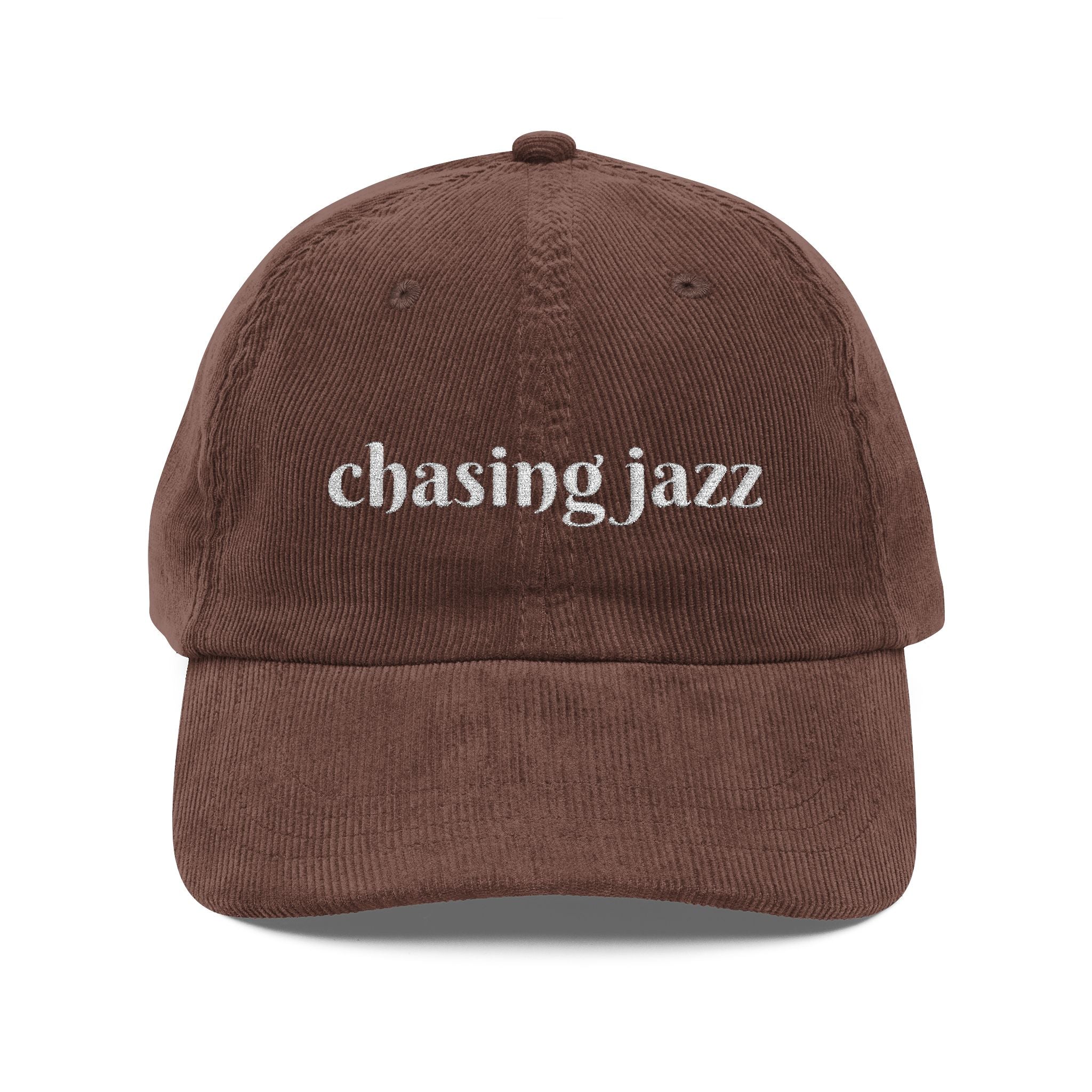 Chasing Jazz Embroidered Vintage Corduroy Cap - Multiple Colors