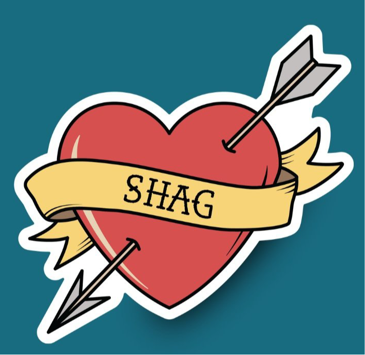 Heart Struck Shag Tattoo