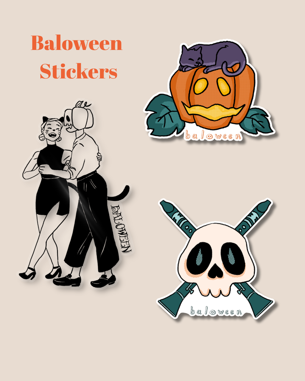 Baloween Stickers Preorder (shipping mid September)