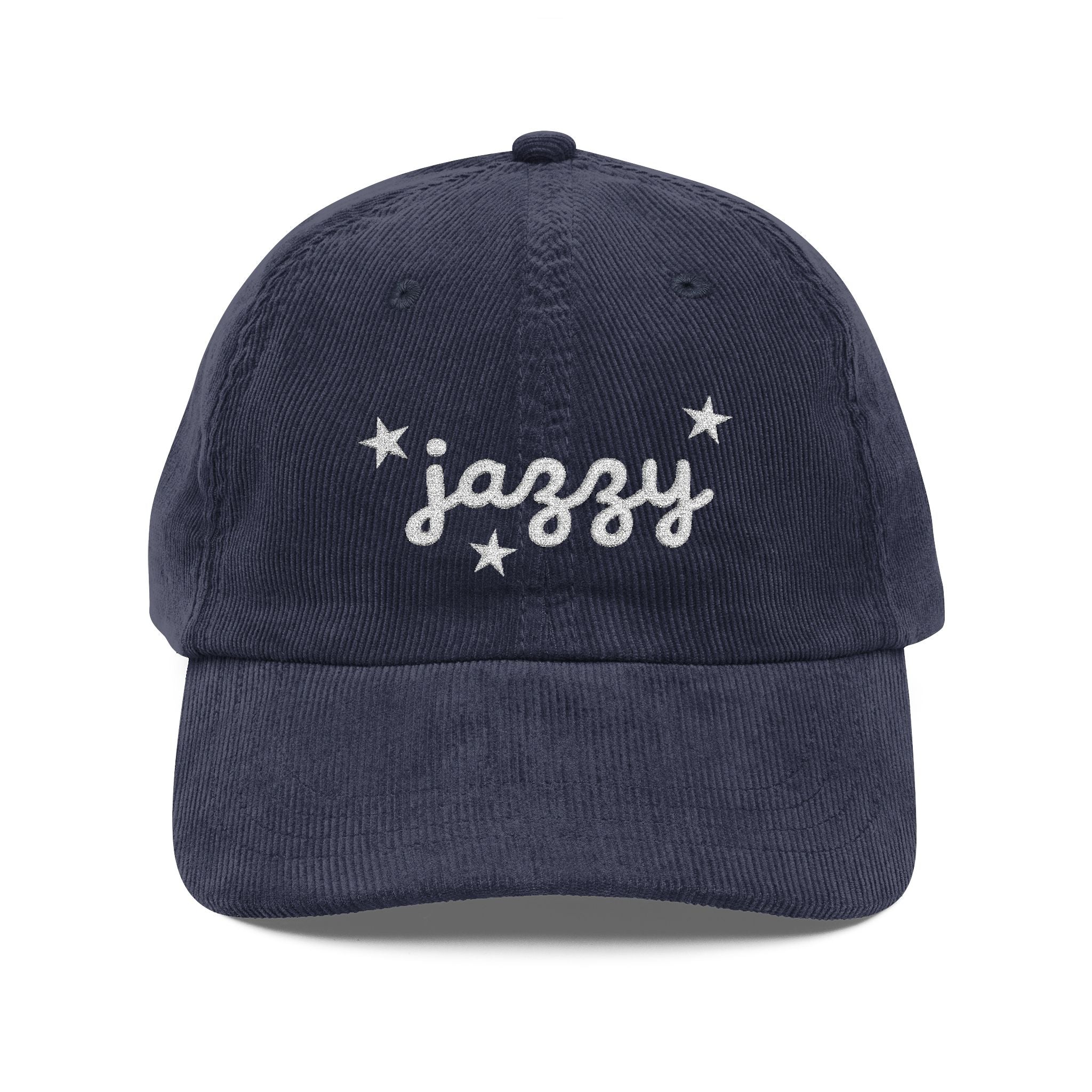Jazzy Stars Embroidered Vintage Corduroy Cap - Multiple Colors